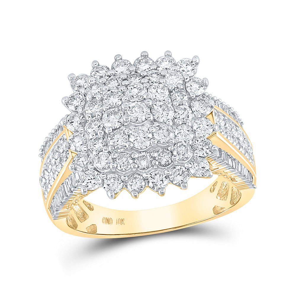 Radiant Brilliance Diamond Cluster Ring - Splendid Jewellery