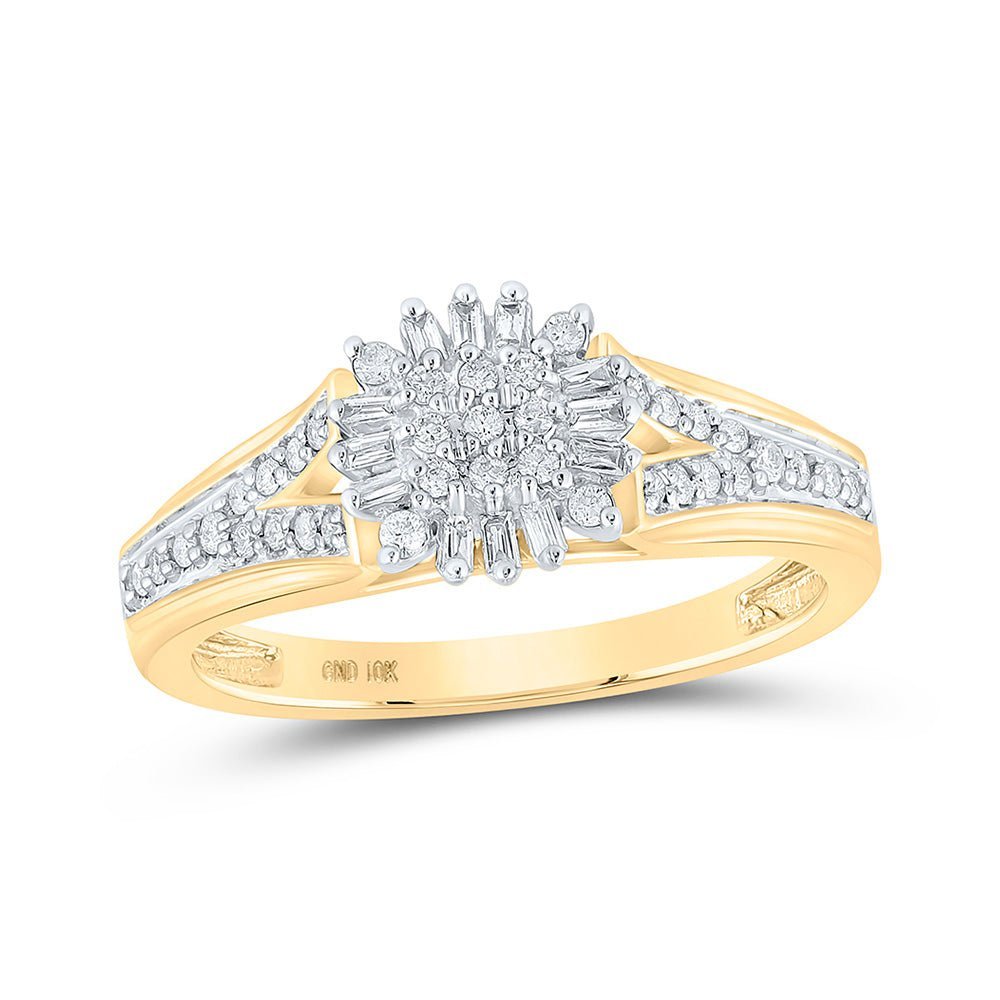 Radiant Brilliance Diamond Cluster Ring - Splendid Jewellery