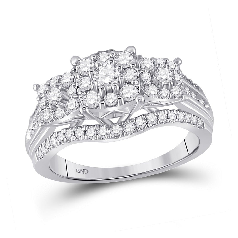 Radiant Brilliance Diamond Cluster Ring - Splendid Jewellery