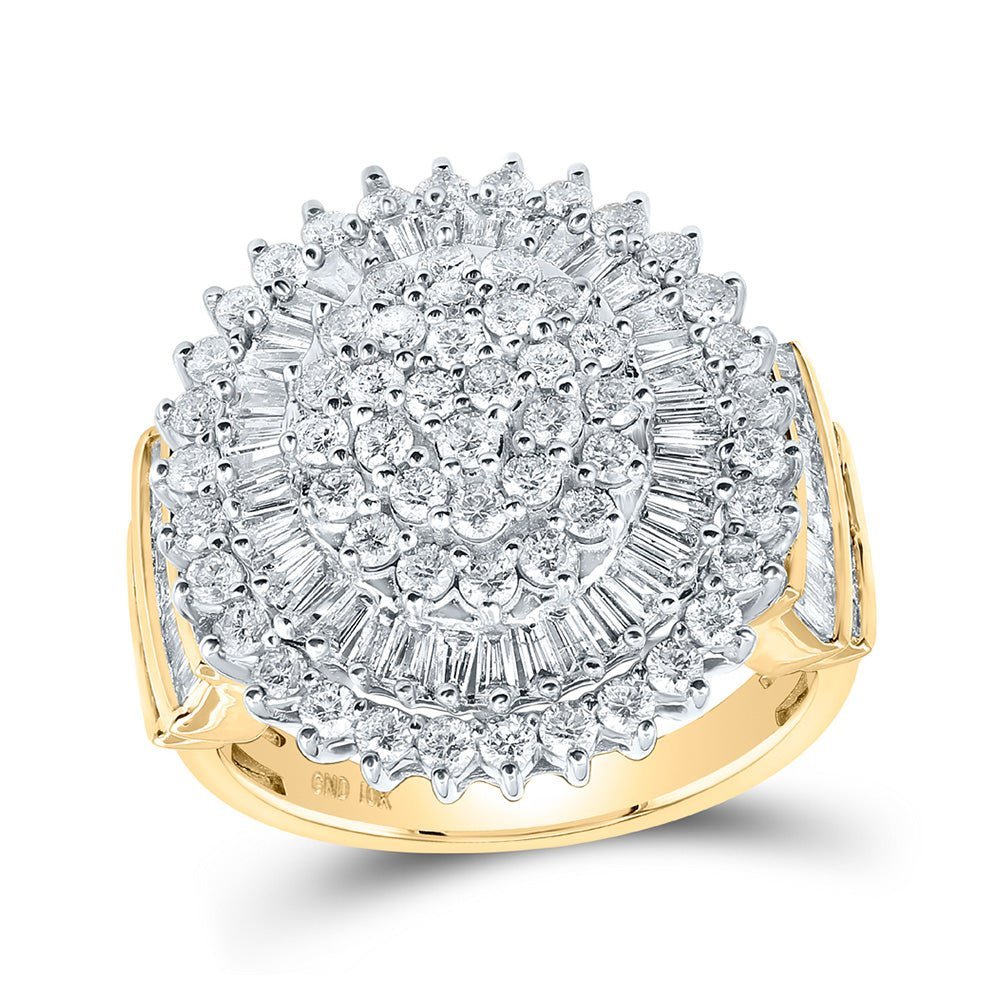 Radiant Brilliance Diamond Cluster Ring - Splendid Jewellery