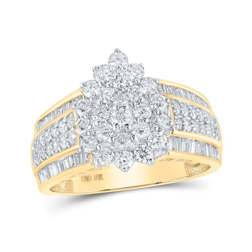 Radiant Brilliance Diamond Cluster Ring - Splendid Jewellery