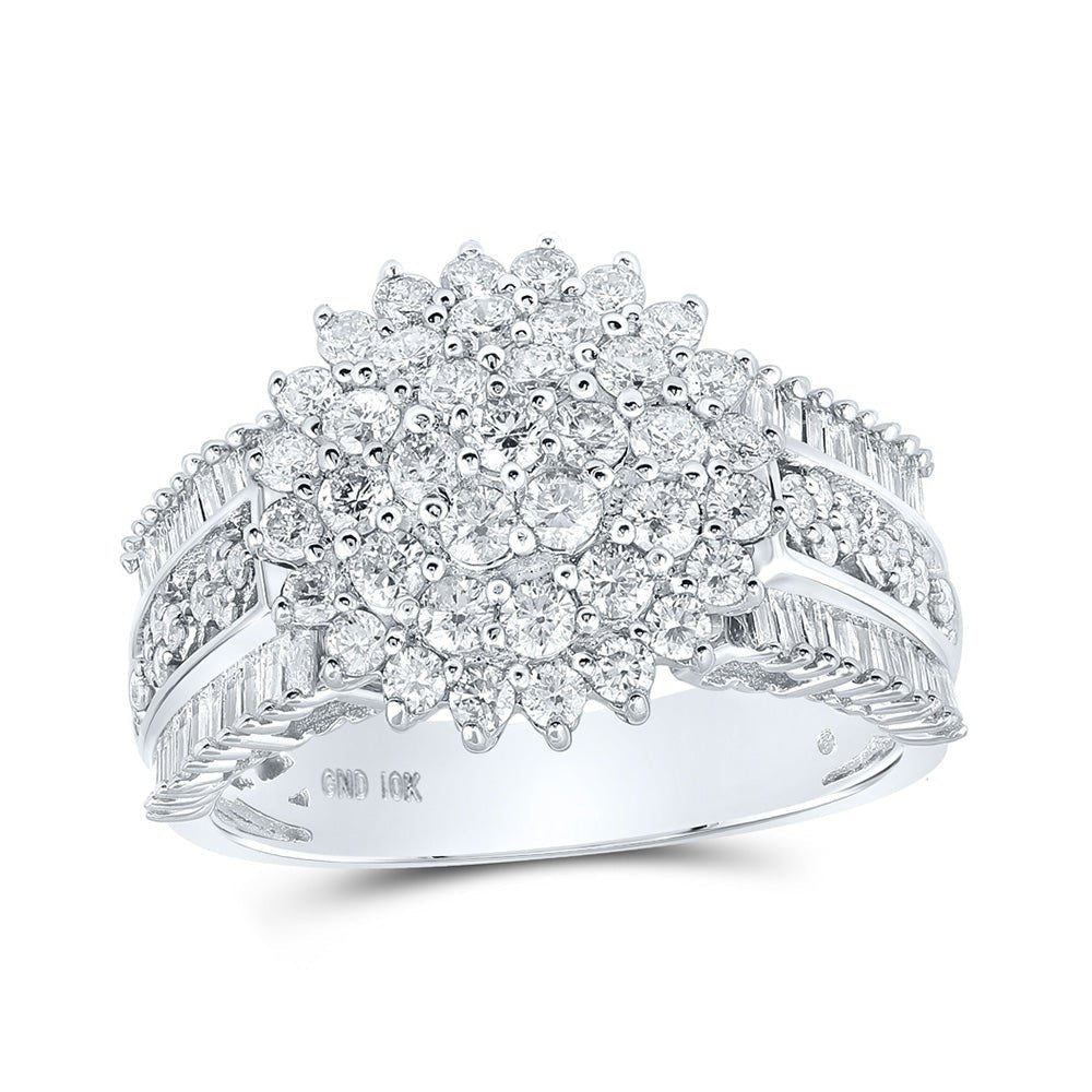 Radiant Brilliance Diamond Cluster Ring - Splendid Jewellery