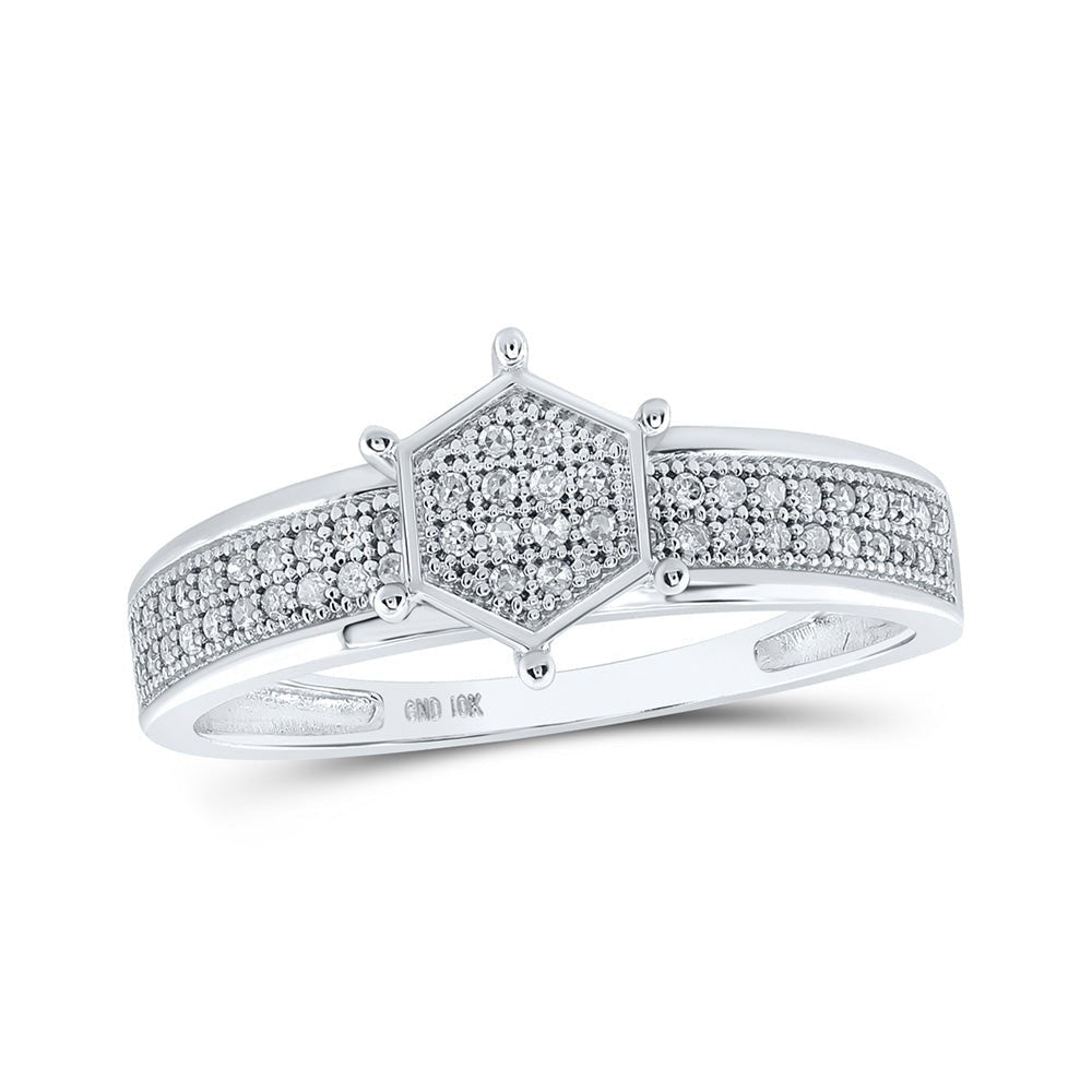 Radiant Brilliance Diamond Cluster Ring - Splendid Jewellery