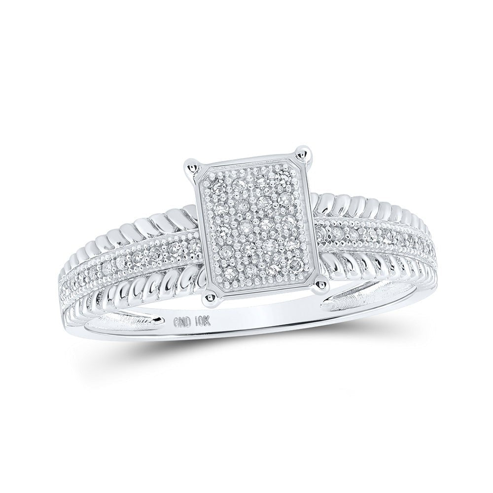 Radiant Brilliance Diamond Cluster Ring - Splendid Jewellery