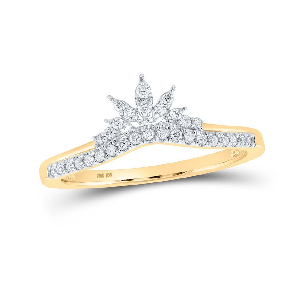Radiant Elegance: 10kt Yellow Gold Diamond Enhancer Wedding Band - Splendid Jewellery