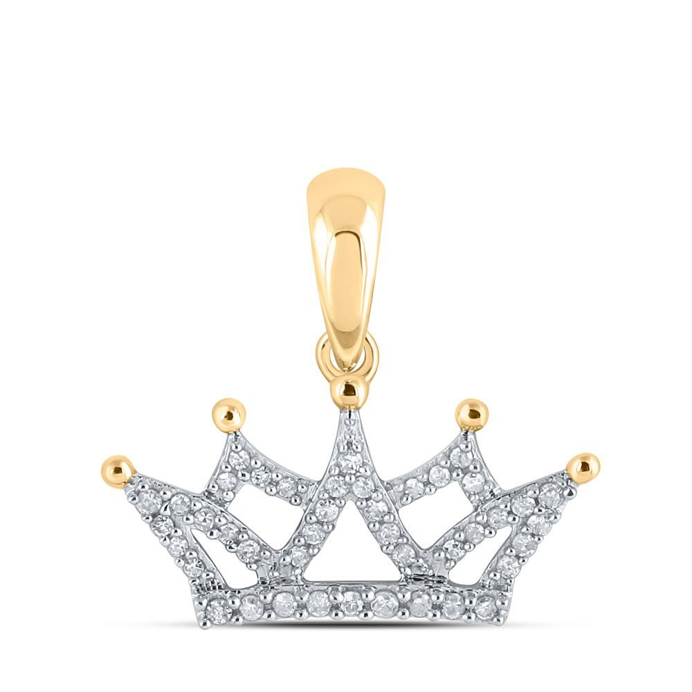 Radiant Elegance: 10kt Yellow Gold Diamond Fashion Pendant - Splendid Jewellery