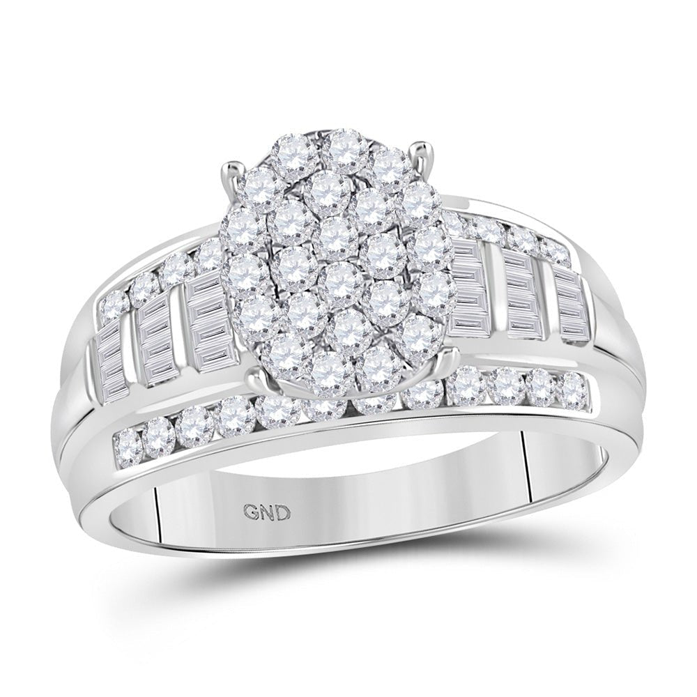 Radiant Love 10kt White Gold Oval Diamond Bridal Wedding Ring - Splendid Jewellery