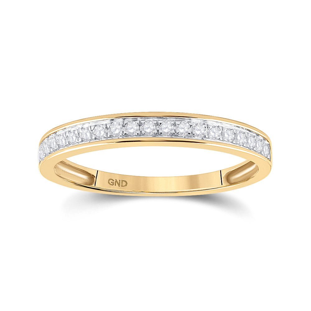 Radiant Love - 10kt Yellow Gold Round Diamond Halo Bridal Wedding Ring Band Set 1/2 Cttw - Splendid Jewellery