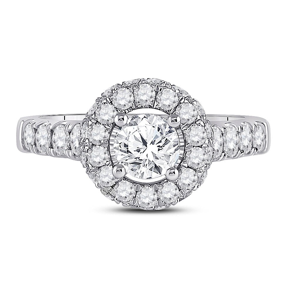 Radiant Love 14kt White Gold Diamond Solitaire Bridal Wedding Ring - Splendid Jewellery
