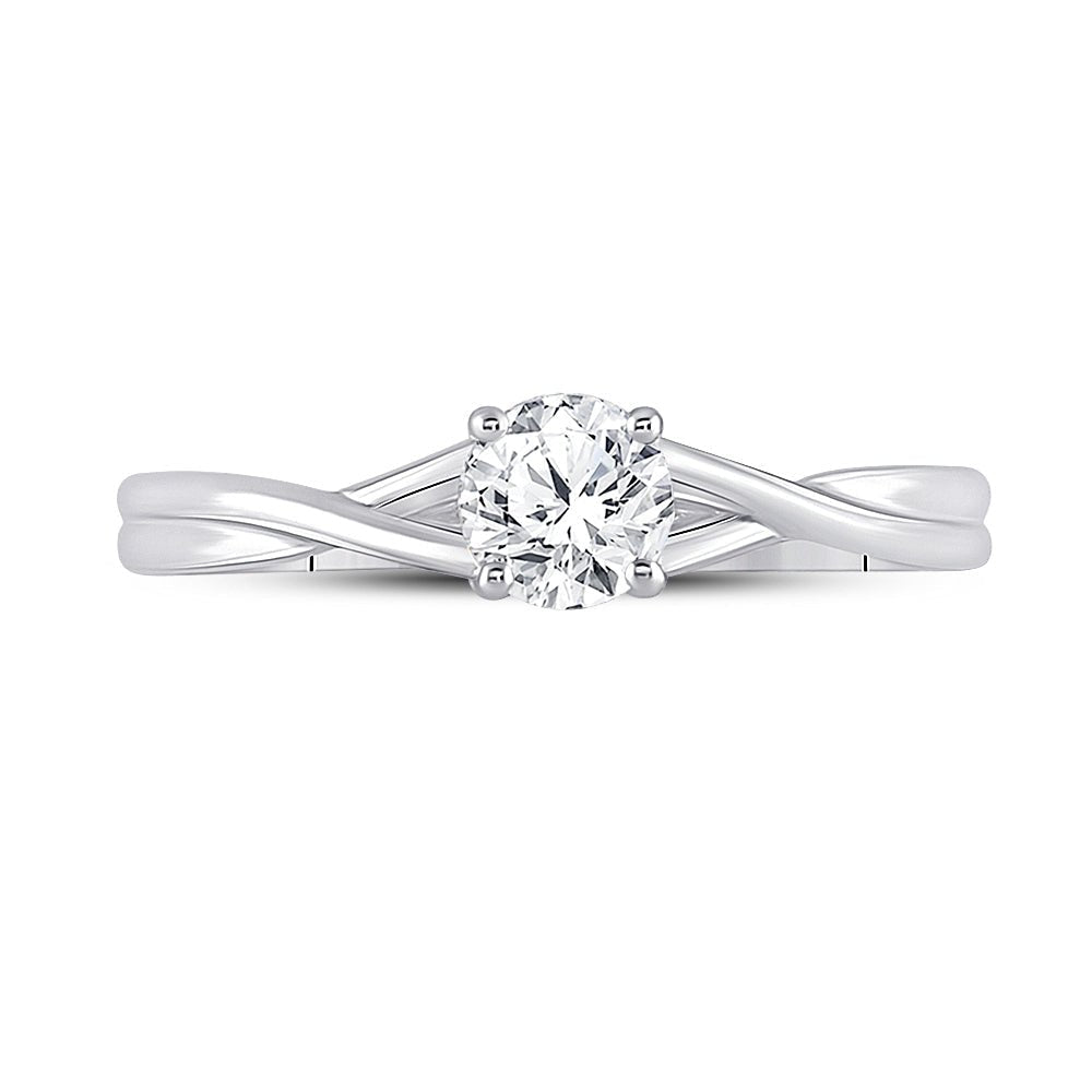 Radiant Love 14kt White Gold Diamond Solitaire Ring - Splendid Jewellery