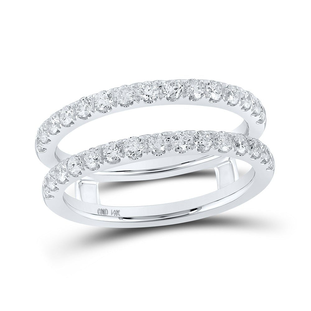 Radiant Love 14kt White Gold Diamond Wrap Enhancer Wedding Band - Splendid Jewellery