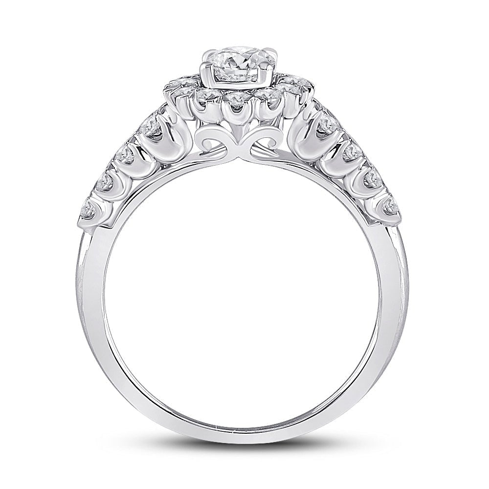 Radiant Love 14kt White Gold Round Diamond Solitaire Bridal Wedding Engagement Ring - Splendid Jewellery