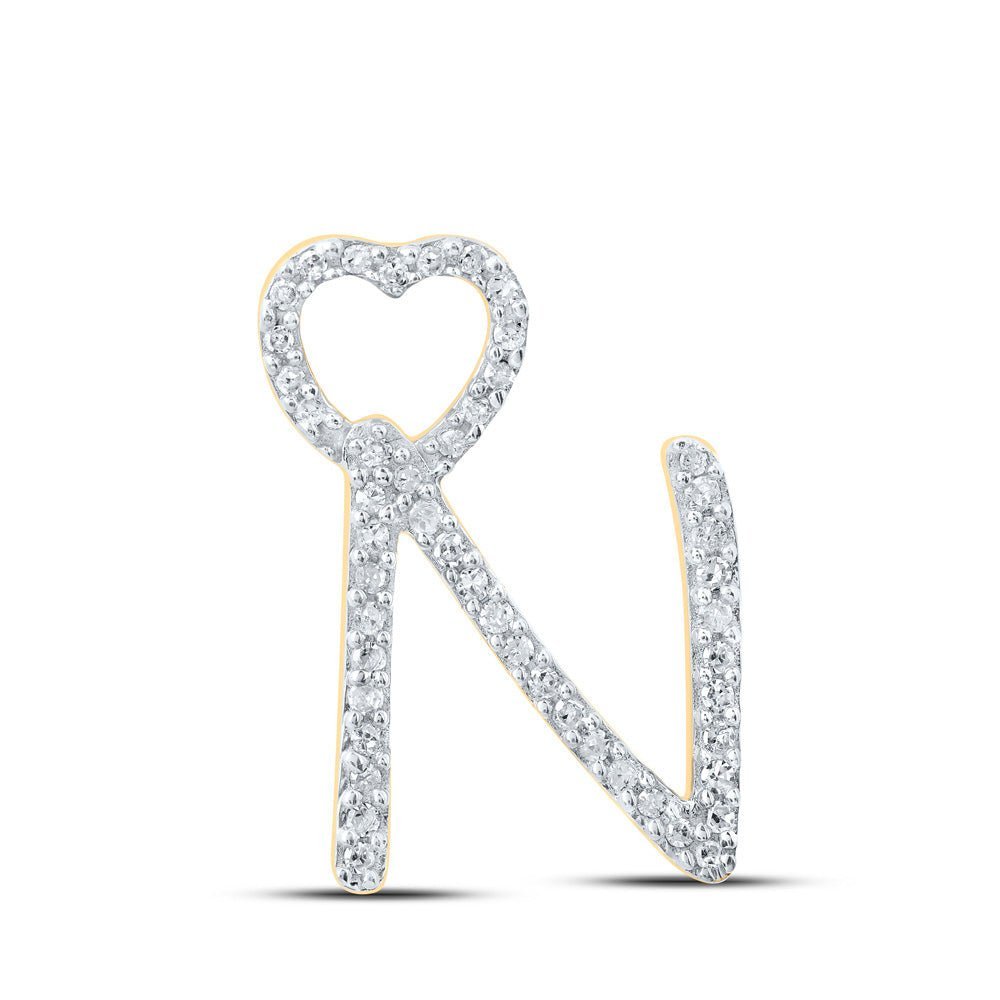 Radiant Love Diamond Initial & Letter Pendant - Splendid Jewellery