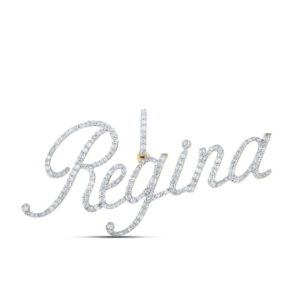 Radiant Reflections: Personalized Diamond Initial Pendant in 10kt Yellow Gold - Splendid Jewellery