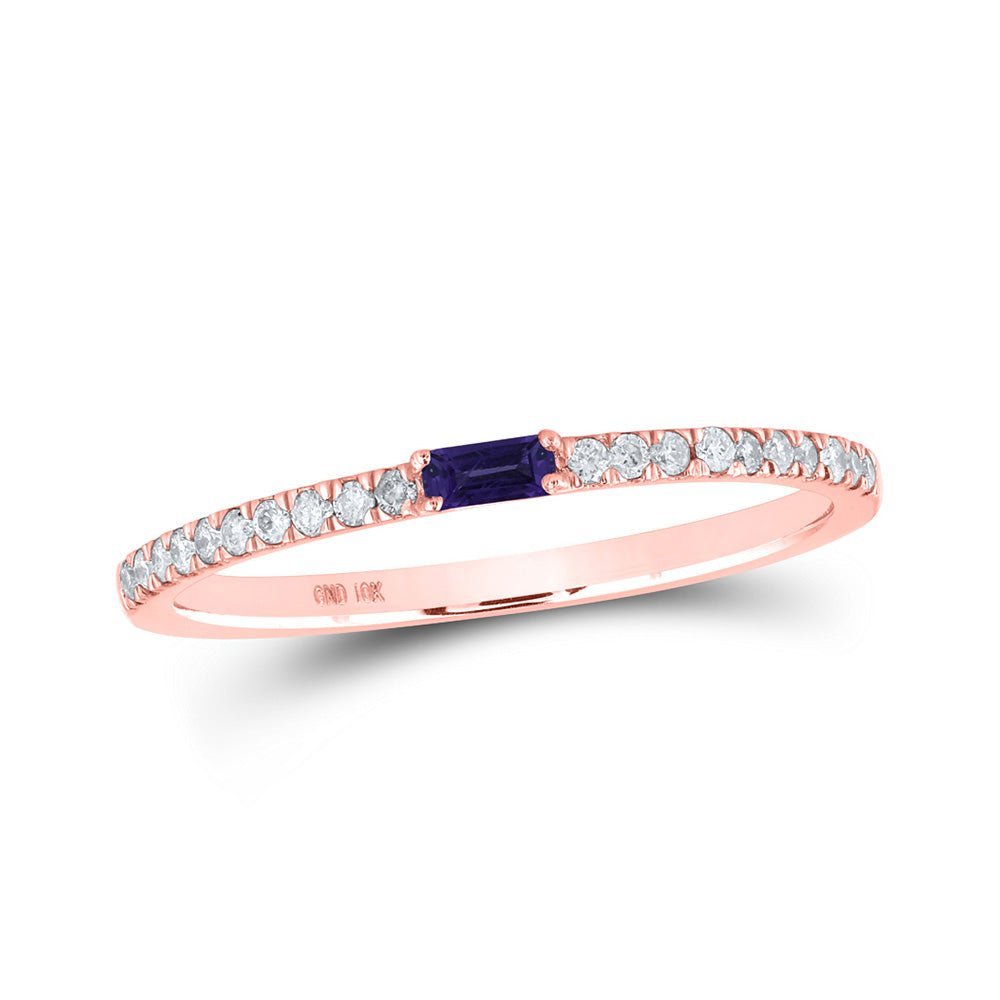 Radiant Rose Gold Amethyst and Diamond Band: A Mesmerizing Display of Elegance and Sophistication - Splendid Jewellery