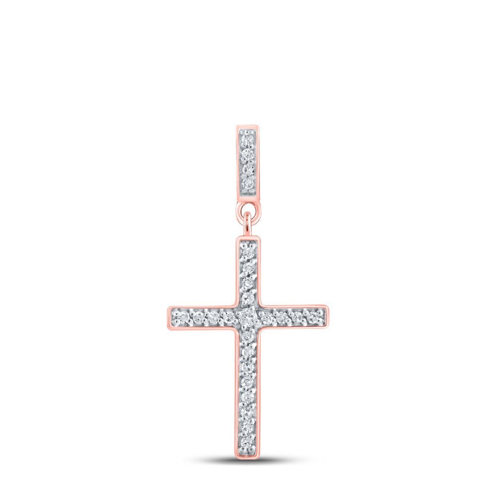 Radiant Rose Gold Diamond Cross Pendant: A Timeless Symbol of Faith and Love - Splendid Jewellery