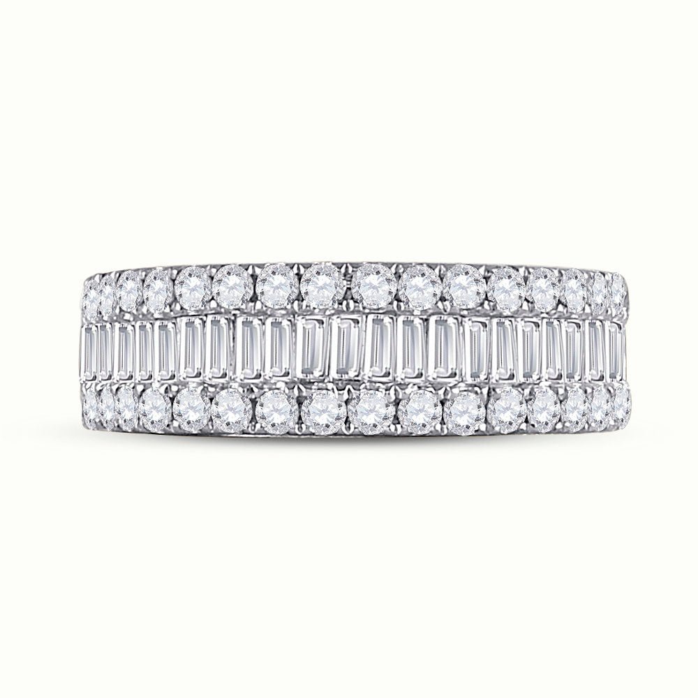 Radiant Rose Gold Diamond Elegance: 14kt Baguette Diamond Band Ring - Splendid Jewellery