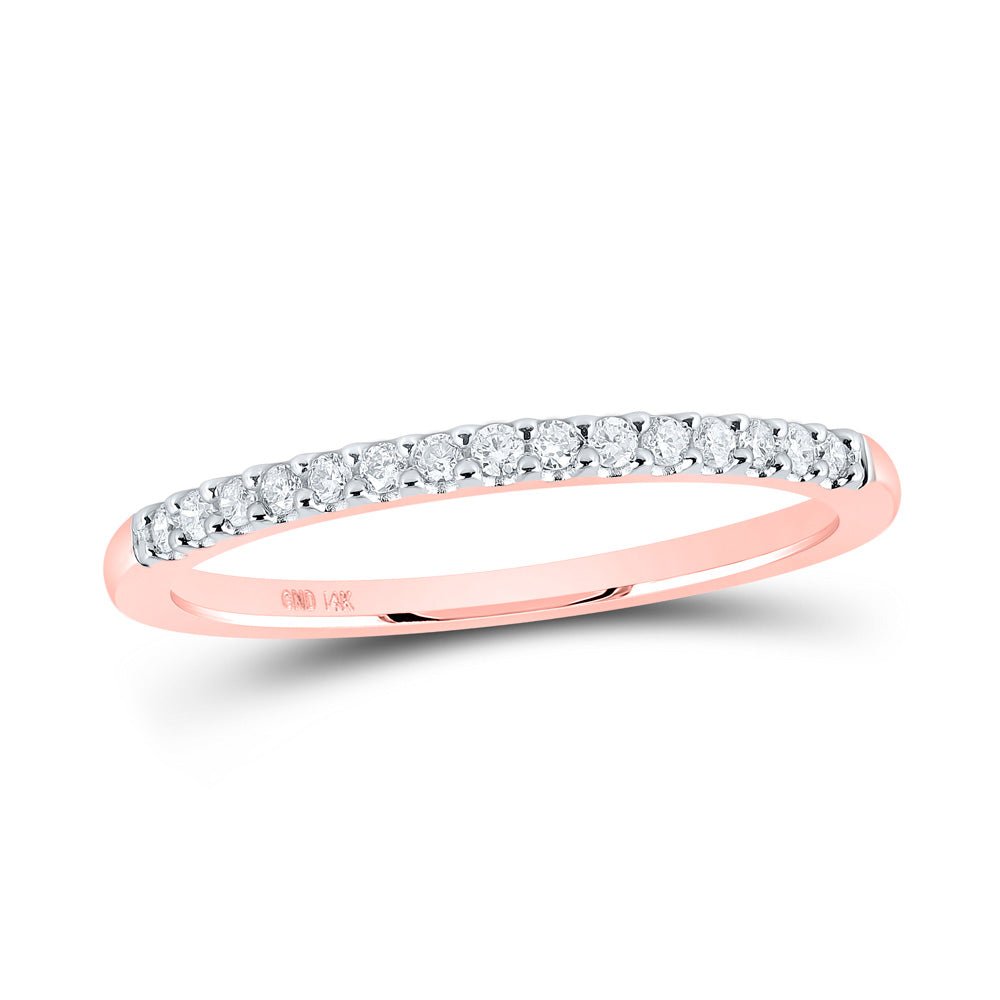 Radiant Rose Gold Diamond Elegance Band - Splendid Jewellery