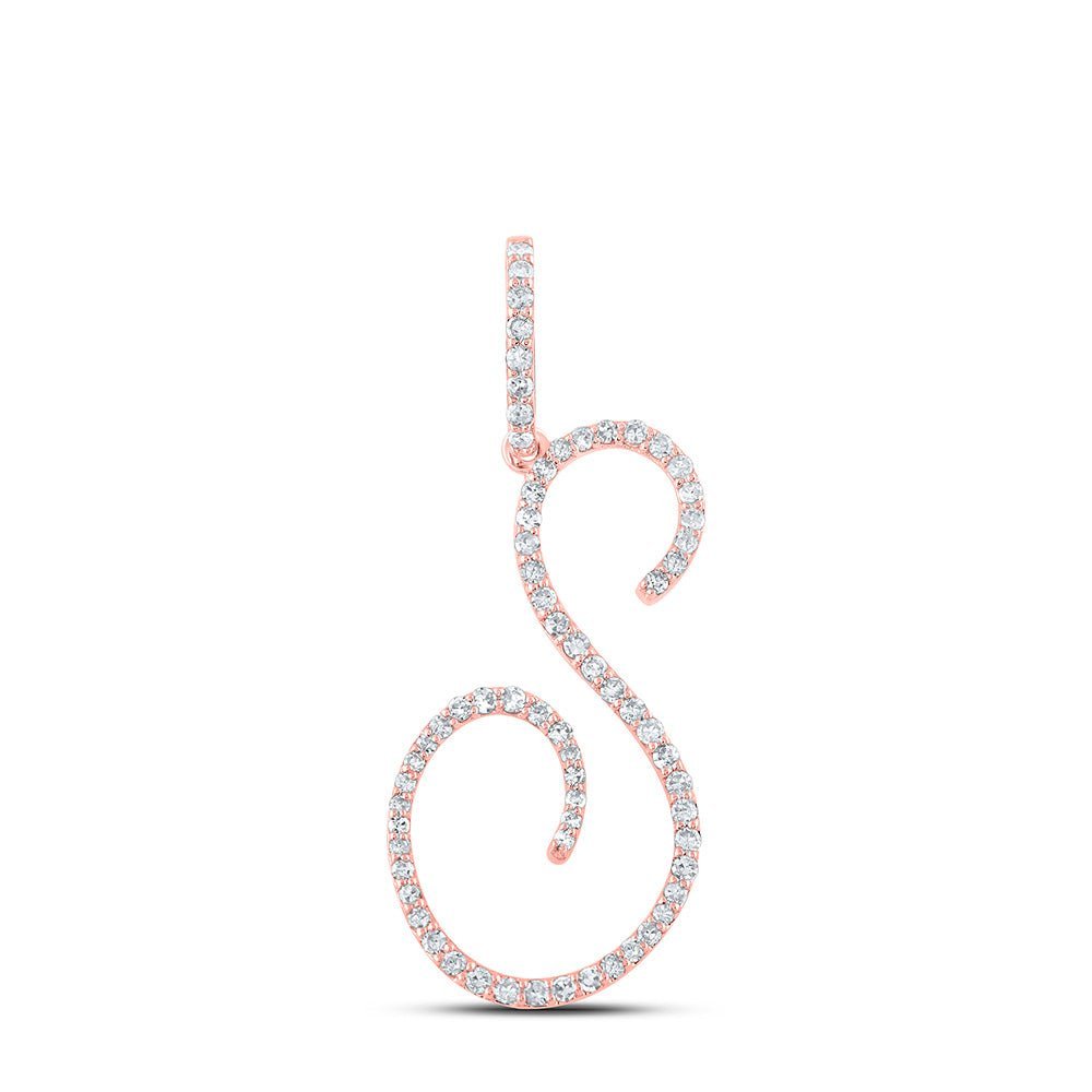 Radiant Rose Gold Diamond Initial Pendant - Splendid Jewellery