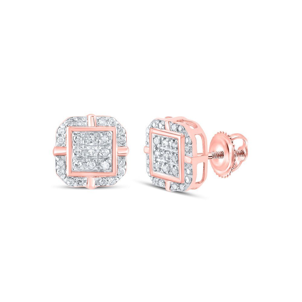 Radiant Rose Gold Diamond Square Earrings: A Timeless Treasure by Splendid Jewellery - Splendid Jewellery
