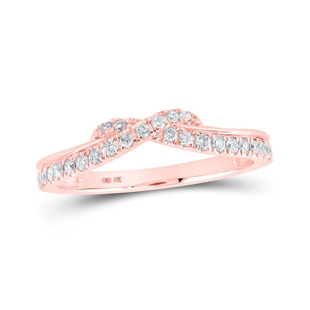 Radiant Rose Gold Diamond Stackable Band Ring - Splendid Jewellery