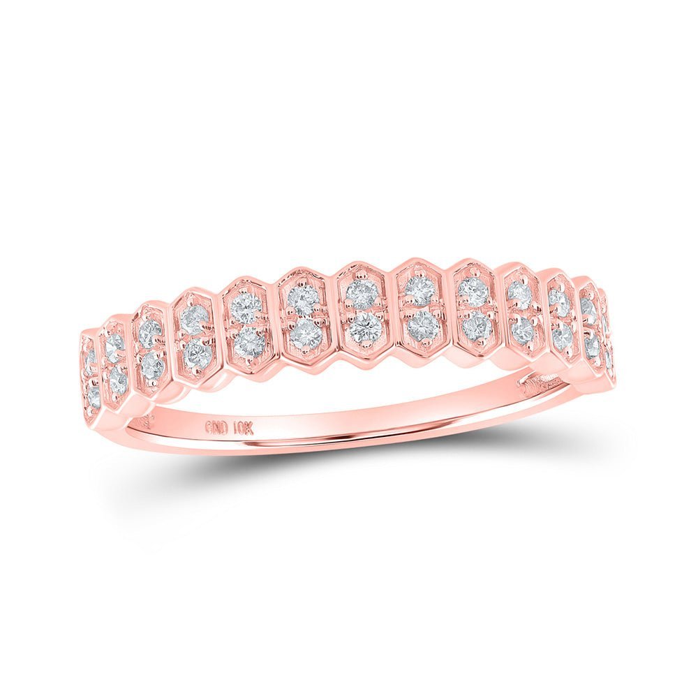 Radiant Rose Gold Diamond Stackable Band Ring: A Dazzling Delight for All Occasions - Splendid Jewellery