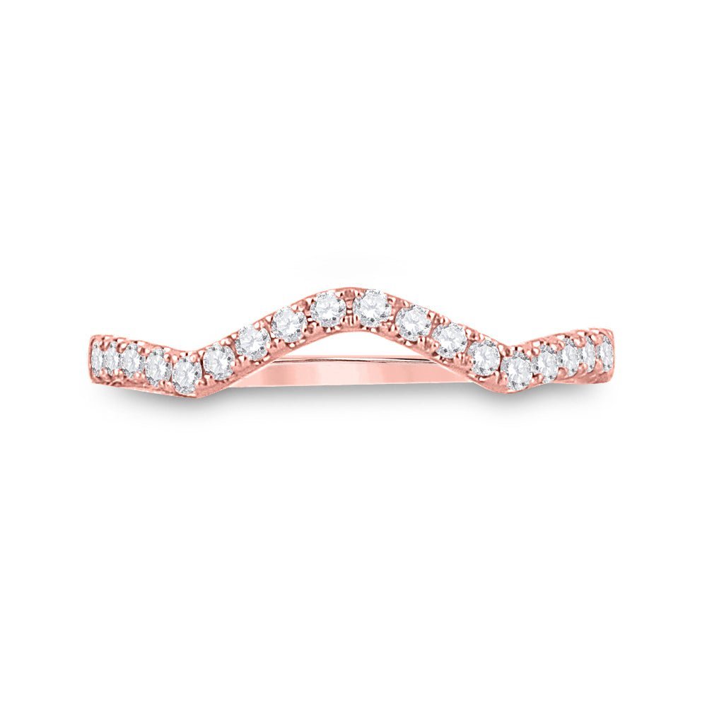 Radiant Rose Gold Diamond Wedding Enhancer Band - Splendid Jewellery