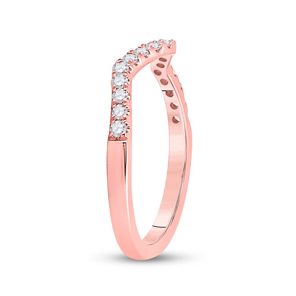 Radiant Rose Gold Diamond Wedding Enhancer Band - Splendid Jewellery