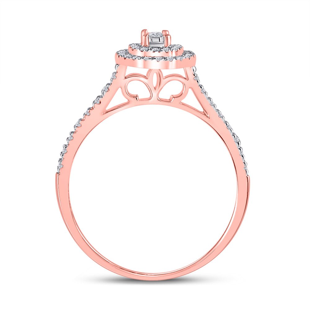 Radiant Rose Gold Diamond Wedding Ring Band Set - A Timeless Symbol of Love and Elegance - Splendid Jewellery