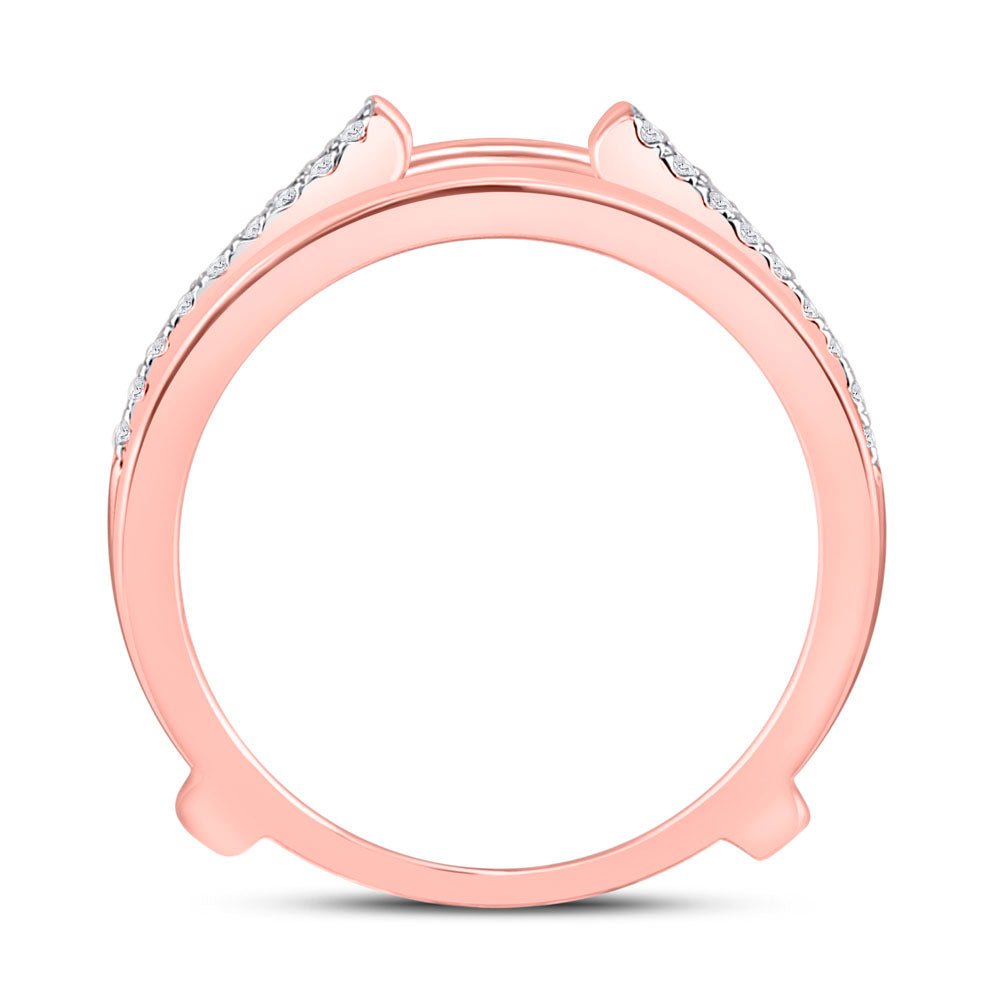 Radiant Rose Gold Diamond Wrap Ring Guard Enhancer - Splendid Jewellery