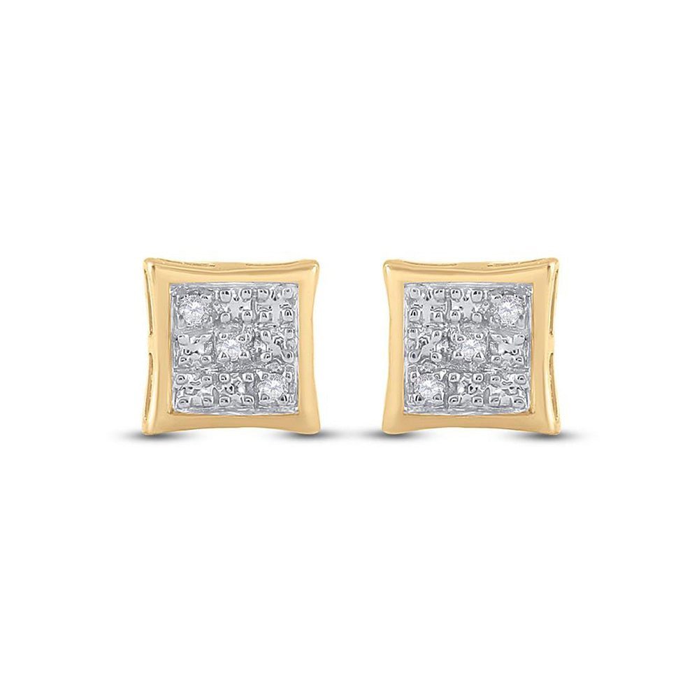 Radiant Square Diamond Gold Earrings - Splendid Jewellery