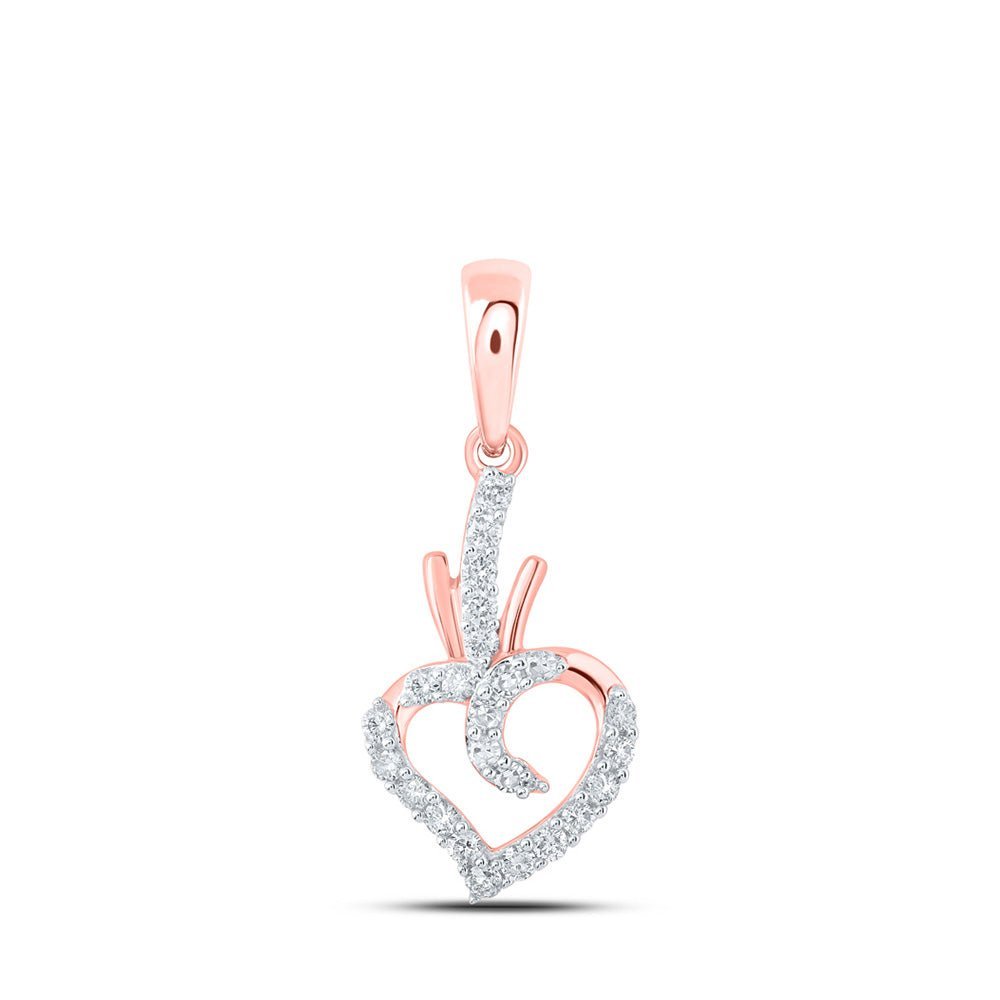 Romantic Rose Gold Diamond Heart Pendant - A Symbol of Everlasting Love - Splendid Jewellery
