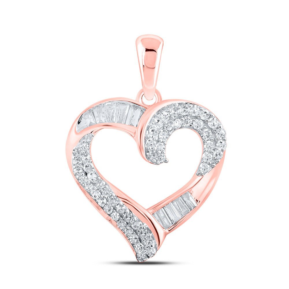 Romantic Rose Gold Diamond Heart Pendant: A Symbol of Love and Elegance - Splendid Jewellery