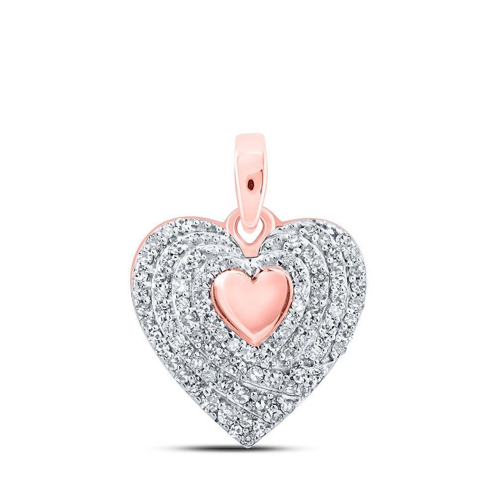Romantic Rose Gold Diamond Heart Pendant: A Symbol of Love and Elegance - Splendid Jewellery