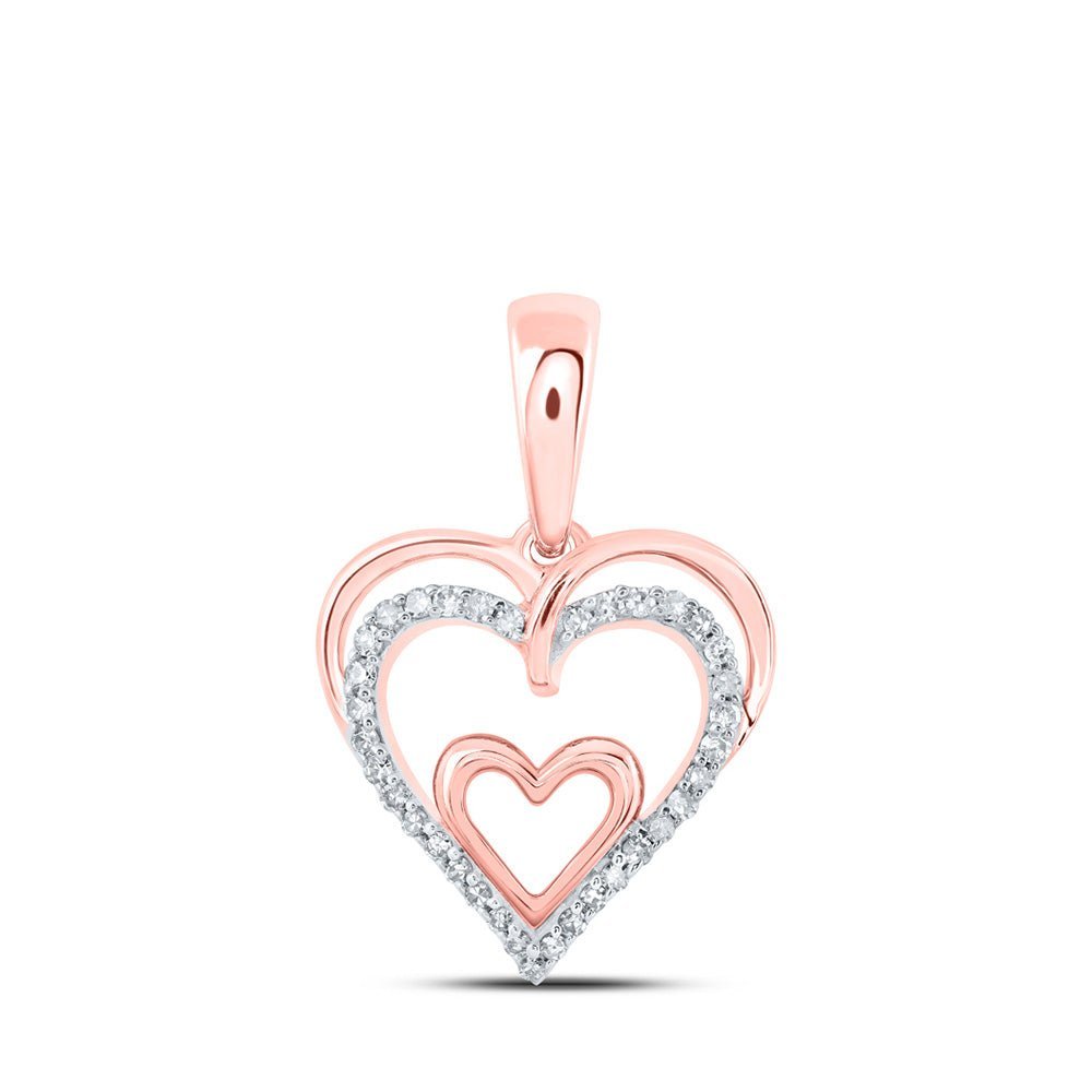 Romantic Rose Gold Diamond Heart Pendant: A Symbol of Love and Passion - Splendid Jewellery