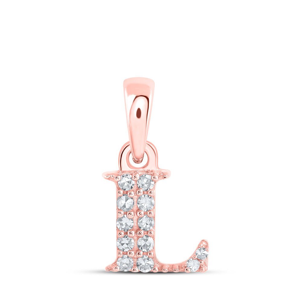 Romantic Rose Gold Diamond Initial Pendant - Personalized Elegance at its Finest - Splendid Jewellery