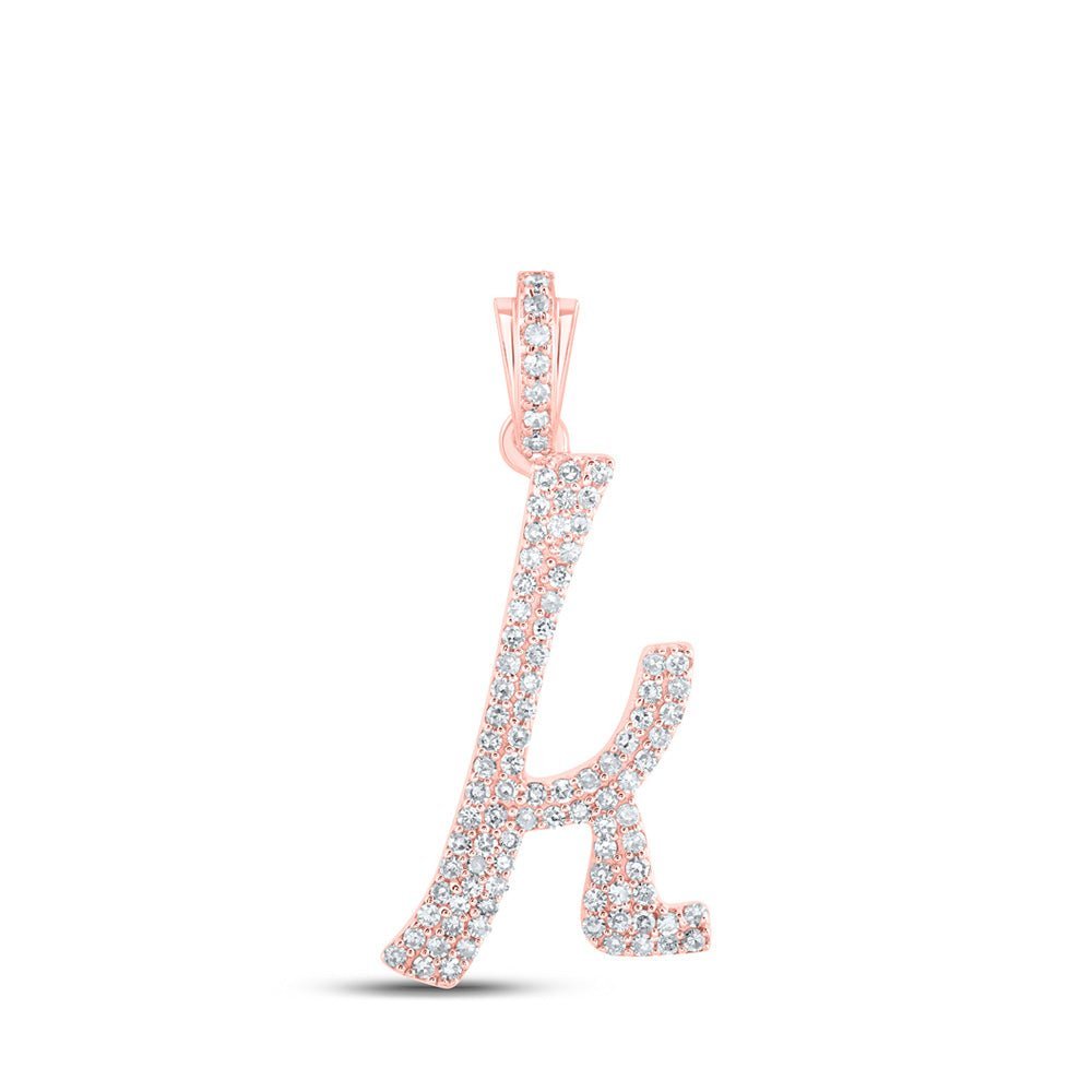 Romantic Rose Gold Diamond Initial Pendant - Personalized Elegance at its Finest - Splendid Jewellery