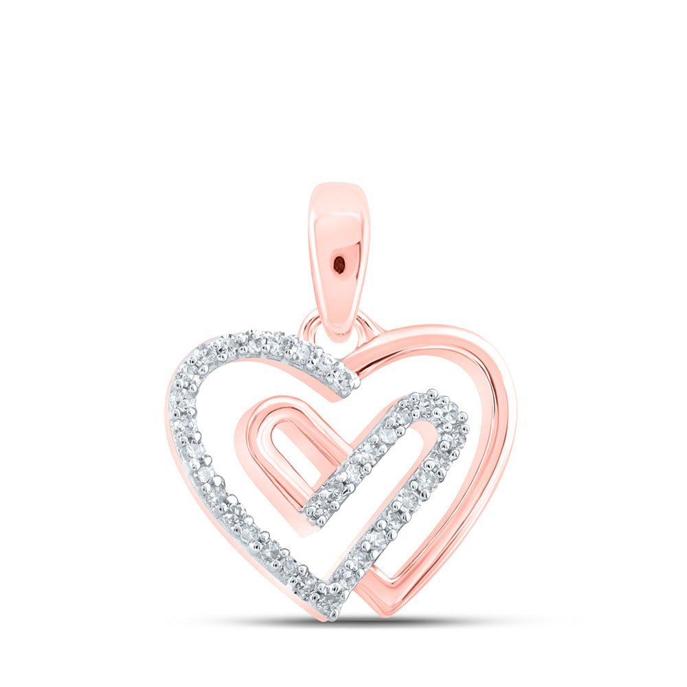 Romantic Rose Gold Diamond Love Pendant - Splendid Jewellery