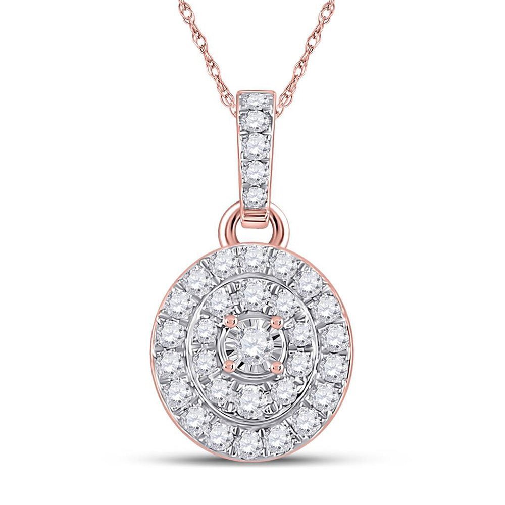 Rose Gold Diamond Cluster Pendant | Exquisite Brilliance and Timeless Elegance - Splendid Jewellery