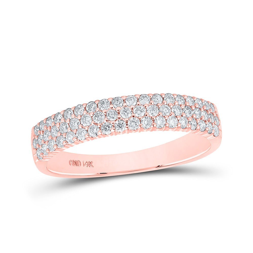 Rose Gold Diamond Elegance Band - Splendid Jewellery