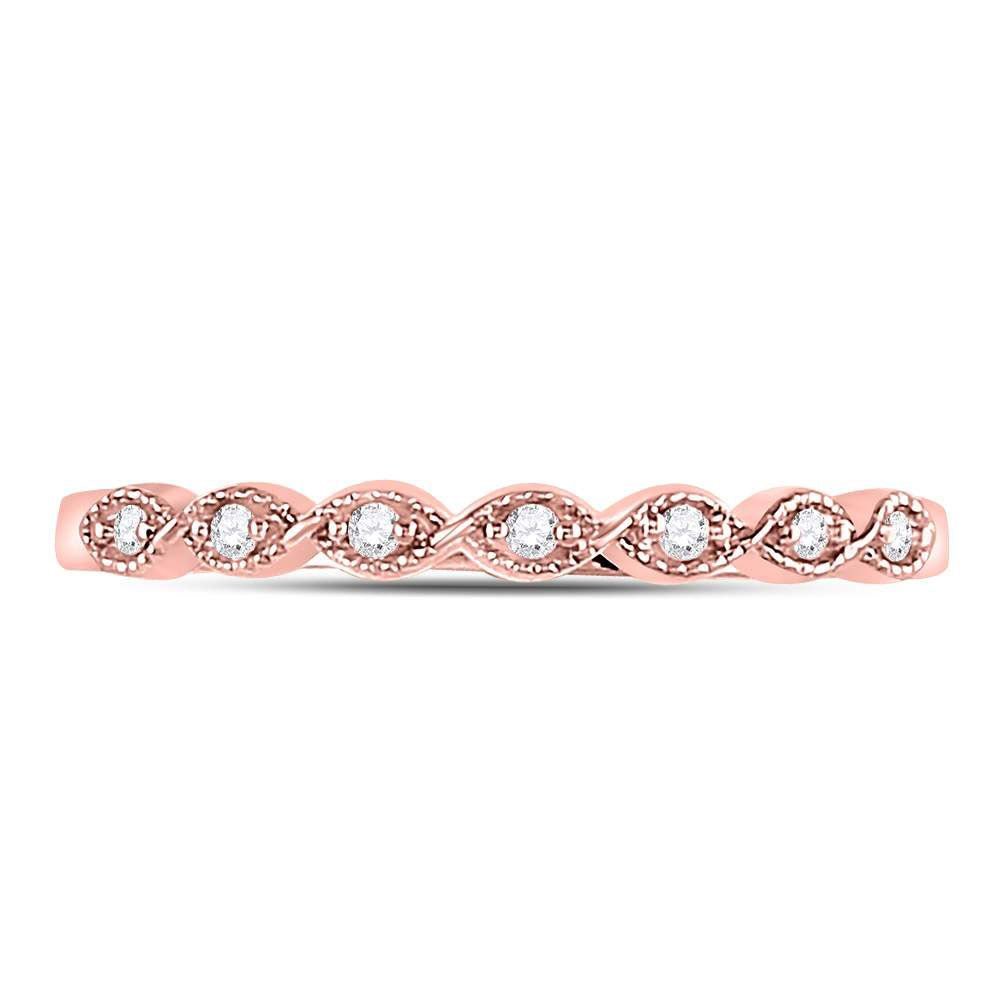 Rose Gold Diamond Elegance Stackable Band - Splendid Jewellery