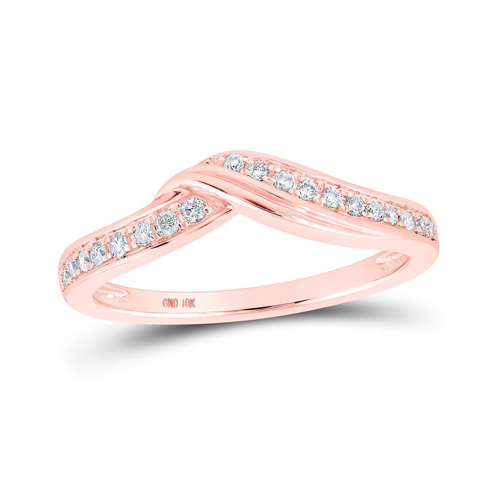 Rose Gold Diamond Elegance Stackable Band - Splendid Jewellery