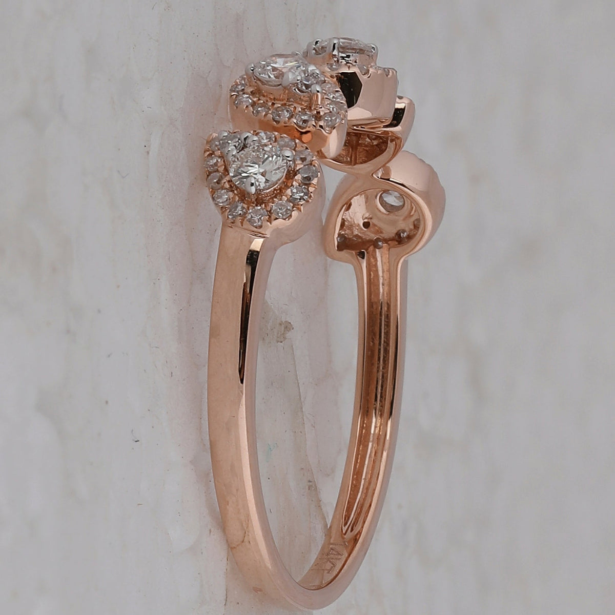 Rose Gold Diamond Harmony Ring - Splendid Jewellery