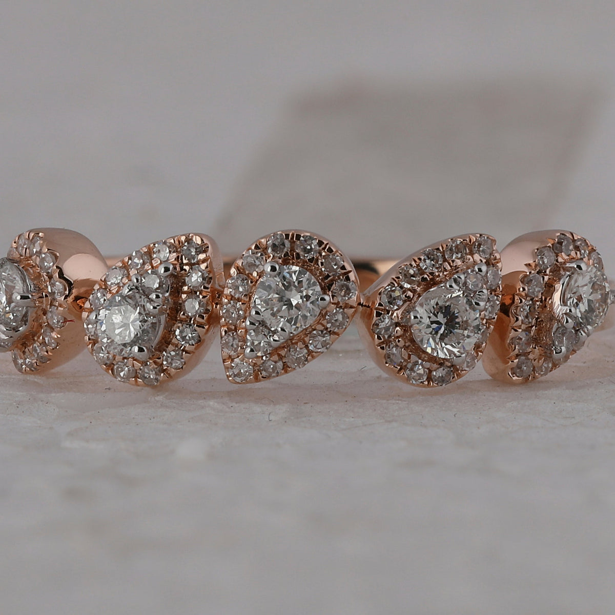Rose Gold Diamond Harmony Ring - Splendid Jewellery