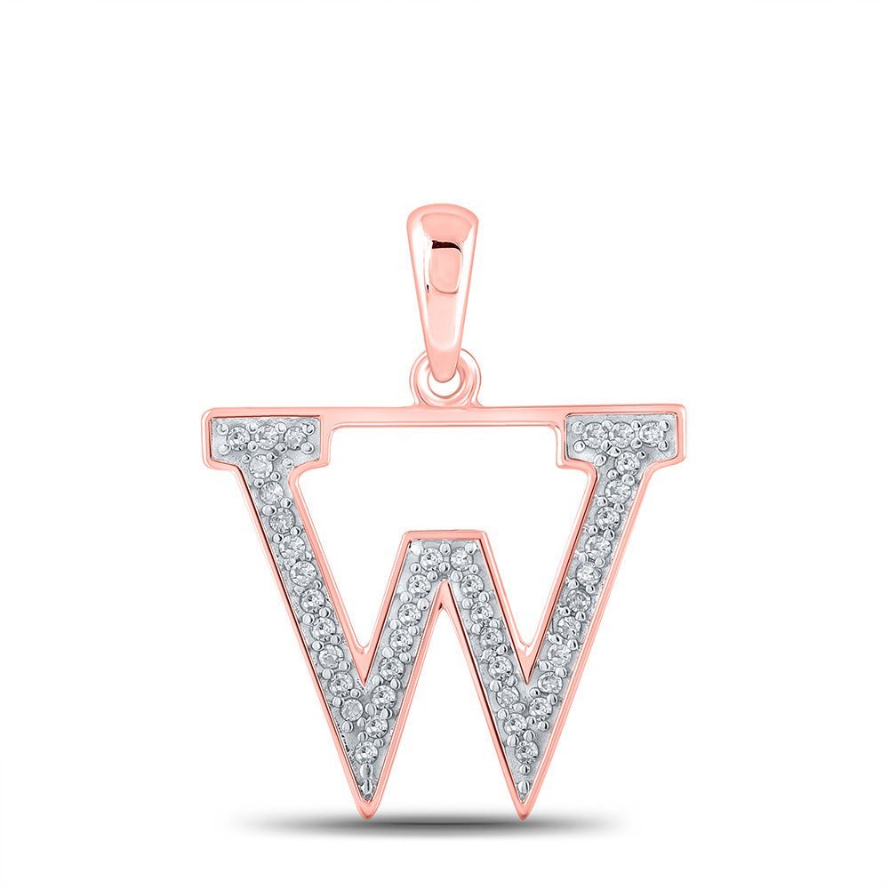 Rose Gold Diamond Initial & Letter Pendant - Personalized Elegance and Glamour - Splendid Jewellery