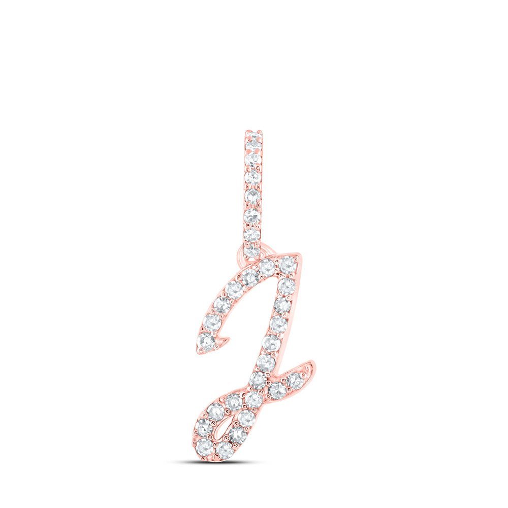 Rose Gold Diamond Initial Pendant - Personalized Elegance and Dazzling Brilliance - Splendid Jewellery