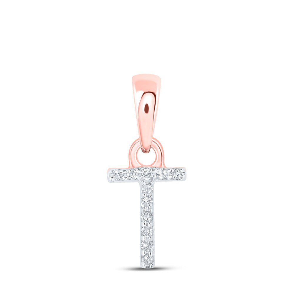 Rose Gold Diamond Initial Pendant - Personalized Elegance and Sparkle - Splendid Jewellery