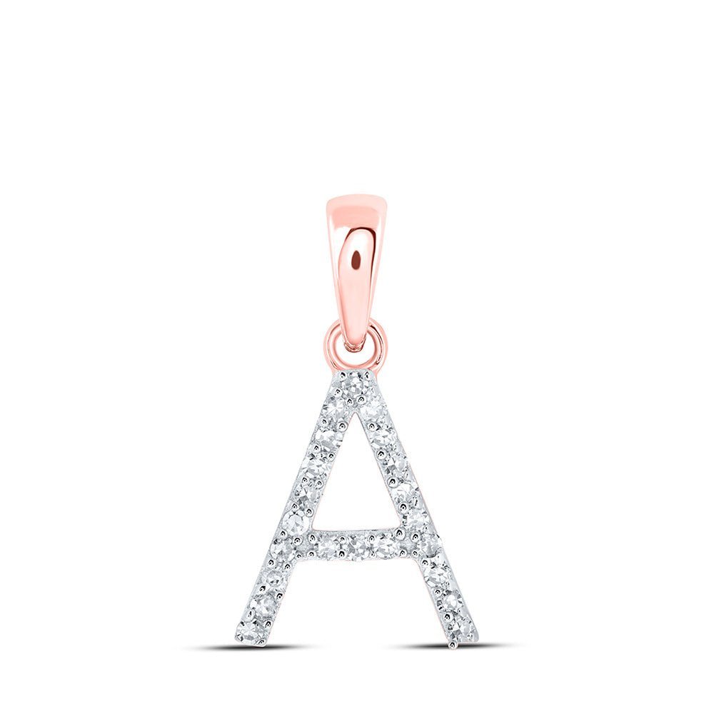 Rose Gold Diamond Initial Pendant | Personalized Elegance and Sparkle - Splendid Jewellery