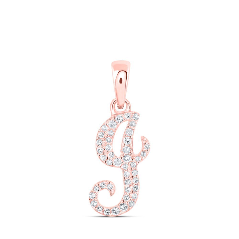 Rose Gold Diamond Initial Pendant: Personalized Elegance and Sparkling Sophistication - Splendid Jewellery