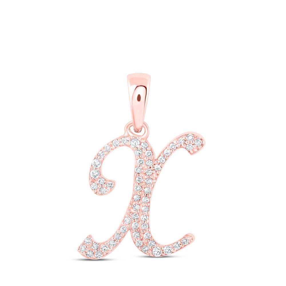 Rose Gold Diamond Initial Pendant | Personalized Elegance in 10kt Rose Gold - Splendid Jewellery